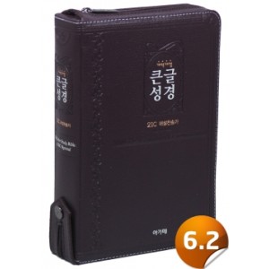 [개역개정]큰글성경 [21C]찬송가-대(다크브라운/천연가죽)