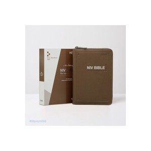 아가페 영문 NIV BIBLE 특소 단본 (색인/PU소재/지퍼/모카브라운)  